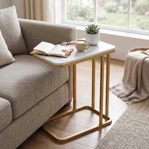 Linear Luxe Accent Table