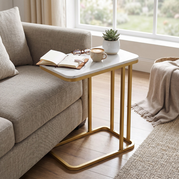 Linear Luxe Accent Table