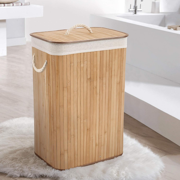 Luma Collapsible Bamboo Laundry Basket