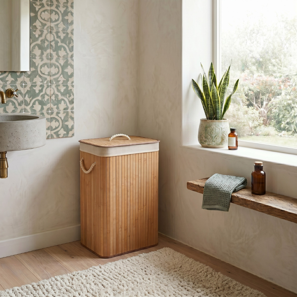 Luma Collapsible Bamboo Laundry Basket