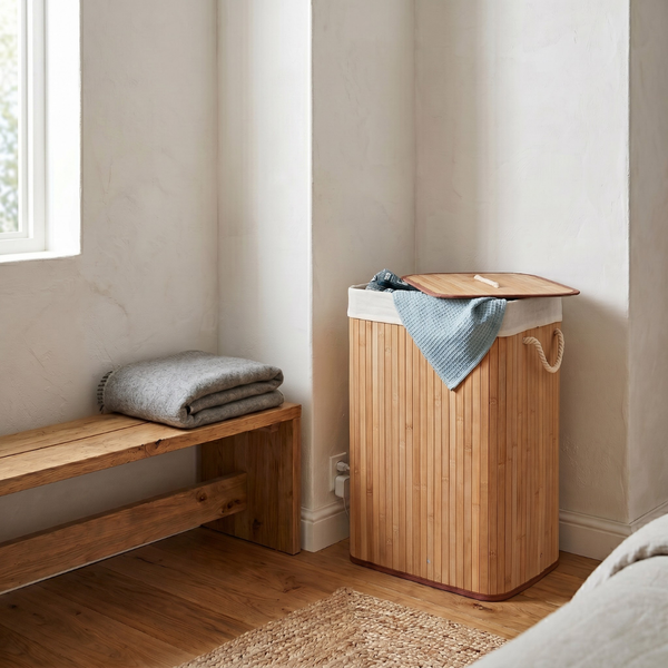 Luma Collapsible Bamboo Laundry Basket