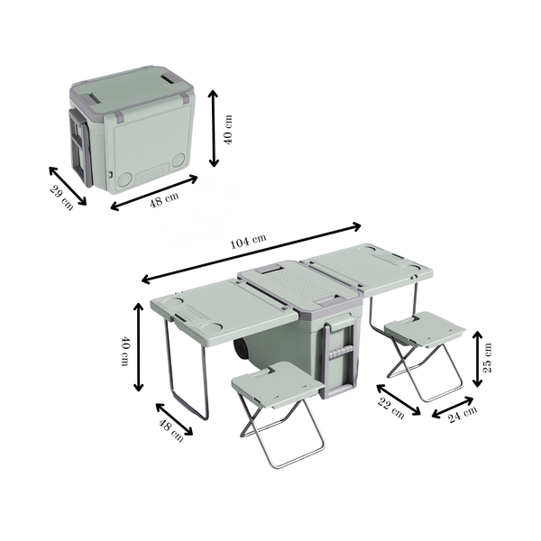 Alder Portable Multifunctional Outdoor Camping Table and Chair Set