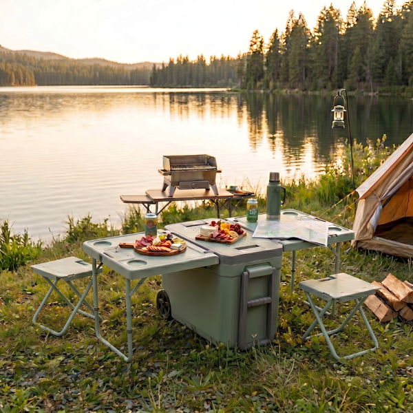 Alder Portable Multifunctional Outdoor Camping Table and Chair Set