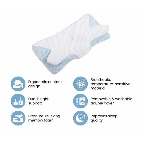 Eden Memory Foam Neck & Shoulder Pillow