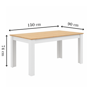 Seren Two-Tone Dining Table 1500