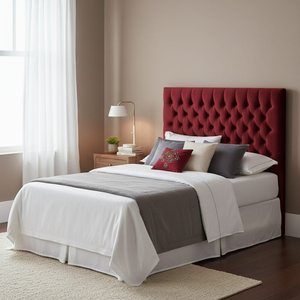 Praline Velvet Tufted Diamond Headboard