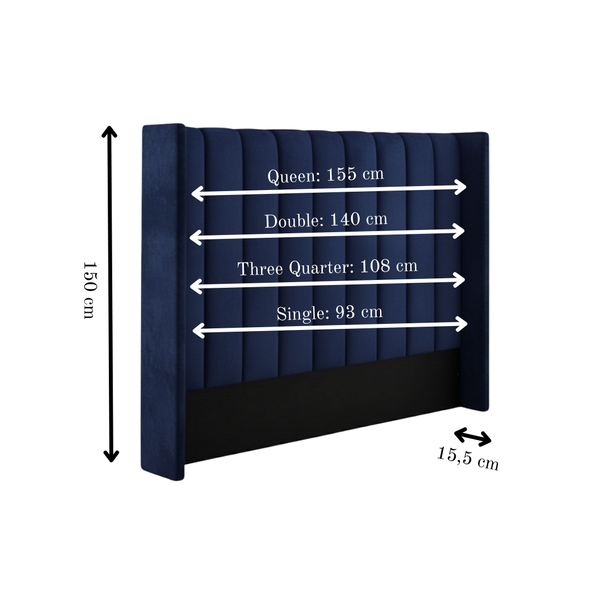 Lucera Velvet Winged Panel Headboard