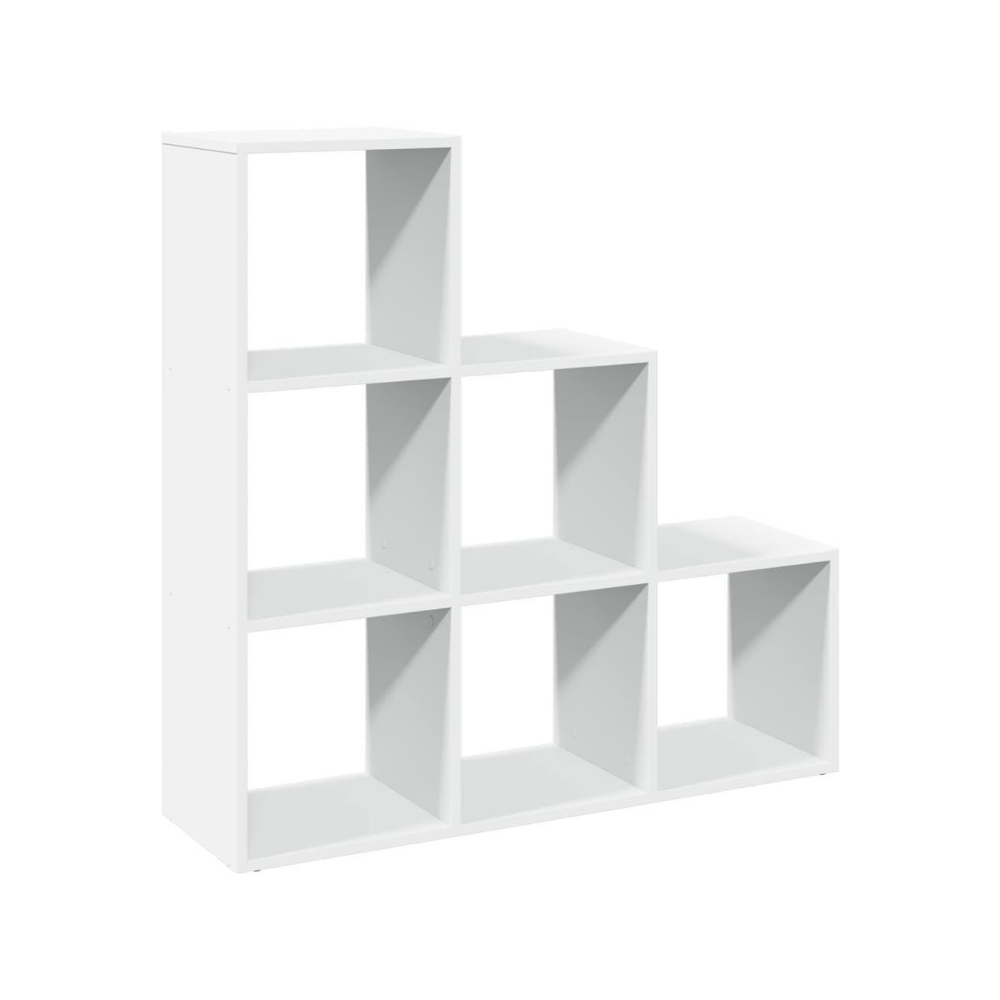 Modular 6-Cube Staircase Display Shelf