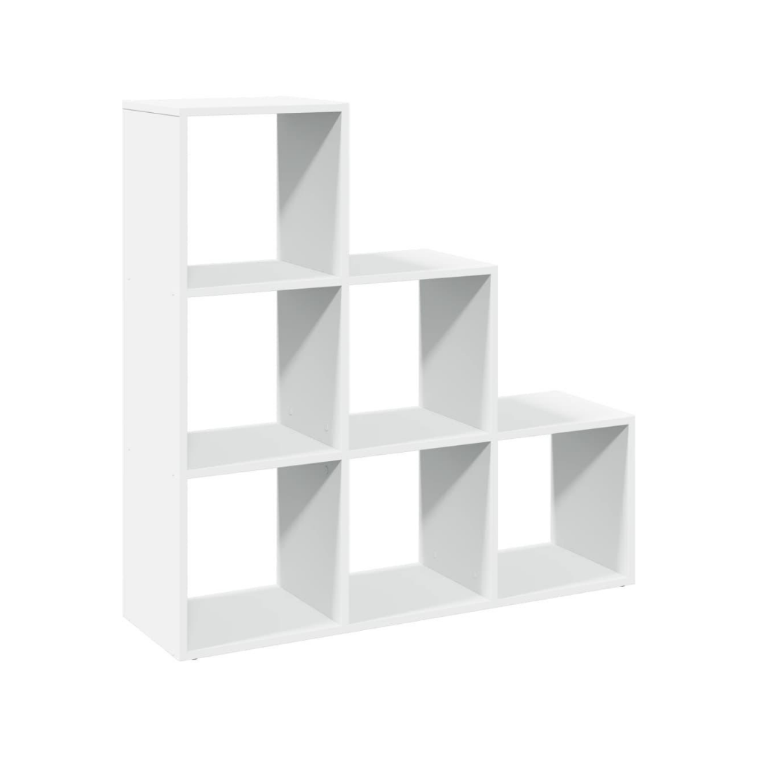 Modular 6-Cube Staircase Display Shelf