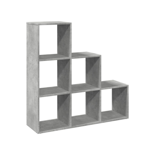 Modular 6-Cube Staircase Display Shelf