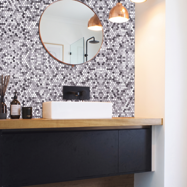 Monochrome Peel & Stick Tiles - Set of 10