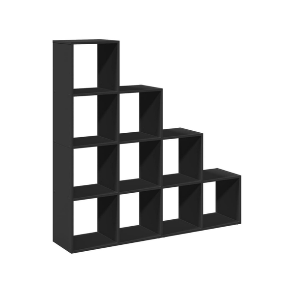 Modular 10-Cube Staircase Display Shelf