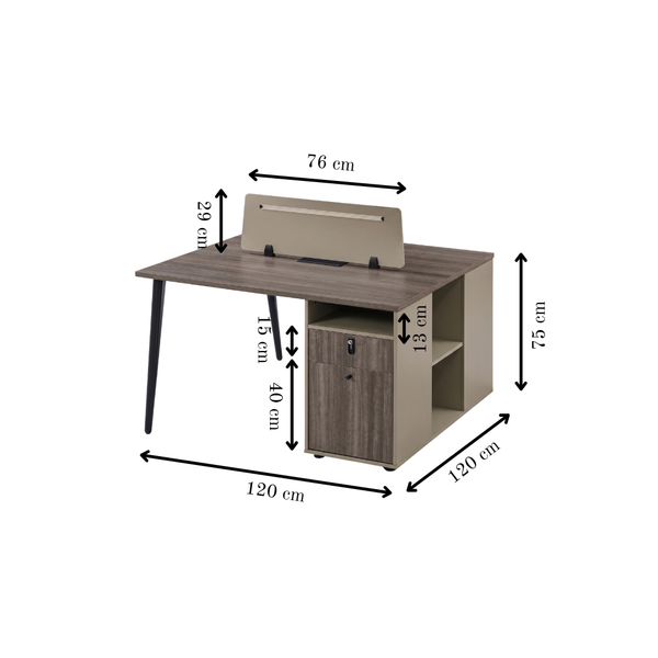 Kallisto Silkwood Dual Sided Office Desk