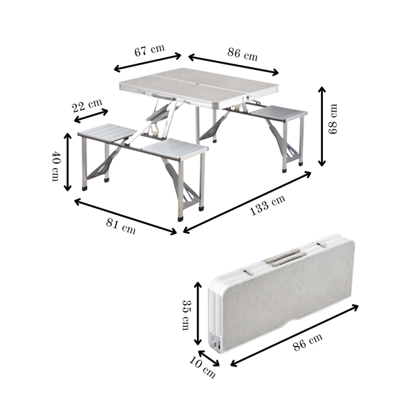 Voyager Foldaway Picnic Table & Bench Set