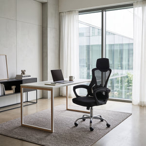 Ergonomic Gaming Chair with Adjustable Height and Reclining Back