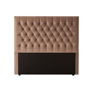 Praline Velvet Tufted Diamond Headboard