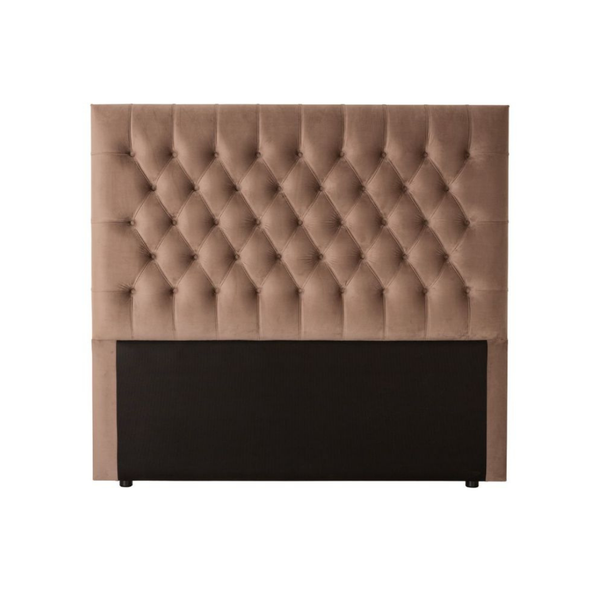 Praline Velvet Tufted Diamond Headboard