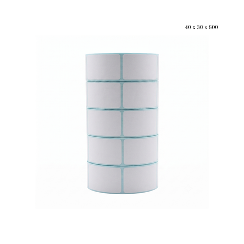 Thermal Sticker Labels 800 pcs/roll - Set of 5 (4000 pcs)