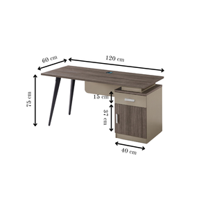 Kallisto Silkwood Premium Office Desk with Integrated Storage