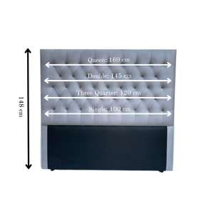 Praline Velvet Tufted Diamond Headboard