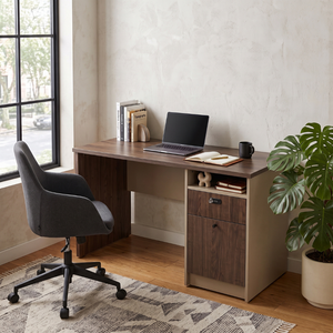 Kallisto Silkwood Study Desk with Storage
