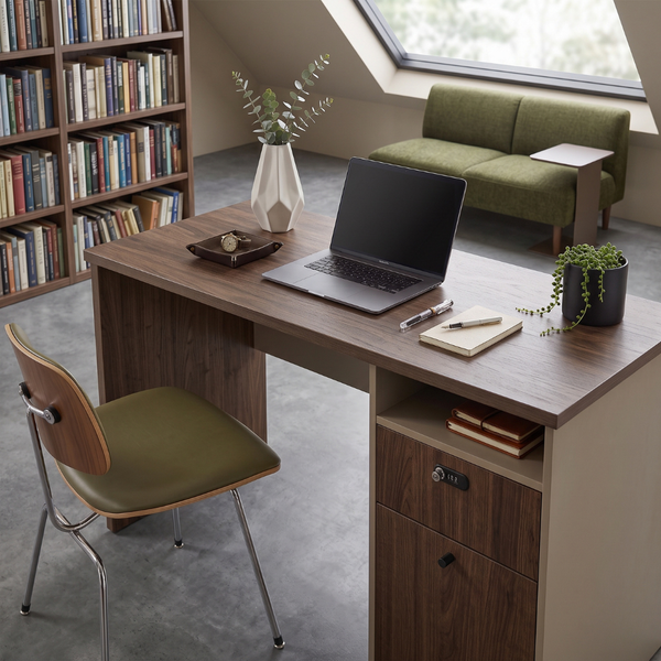 Kallisto Silkwood Study Desk with Storage