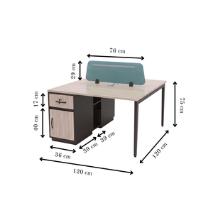 Ironwood Dual Sided Office Desk