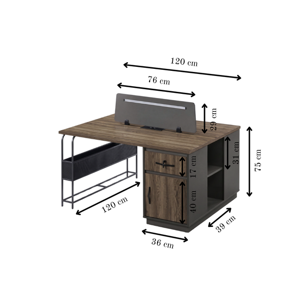 Ferro Dual Sided Office Desk