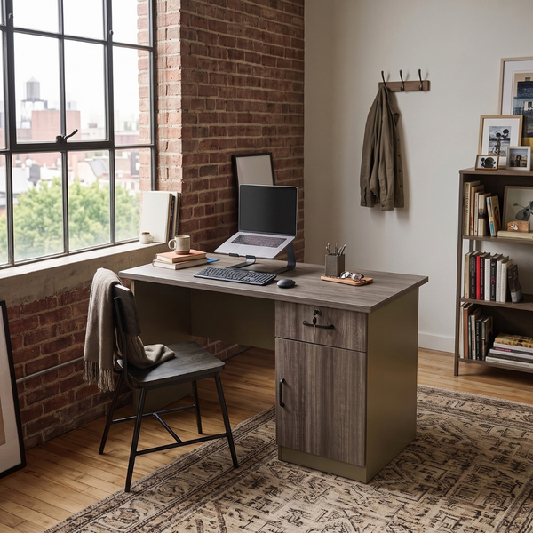Kallisto Silkwood Study Desk with Cabinet