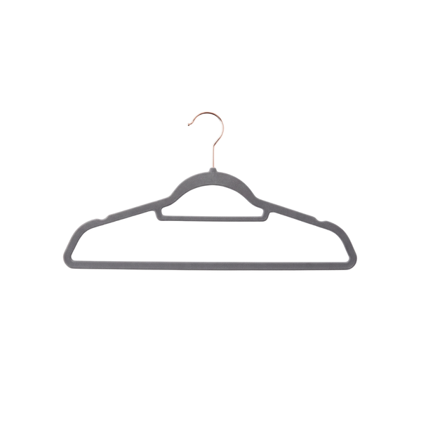 Noir Non-Slip Velvet Hangers - Set of 50