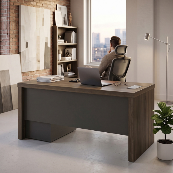 Ferro Executive Desk with Drawers
