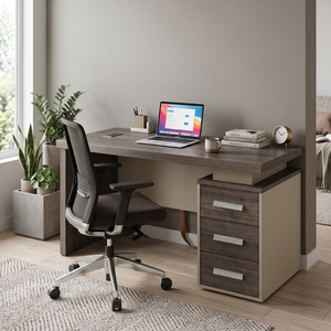 Kallisto Silkwood Executive Desk with Drawers