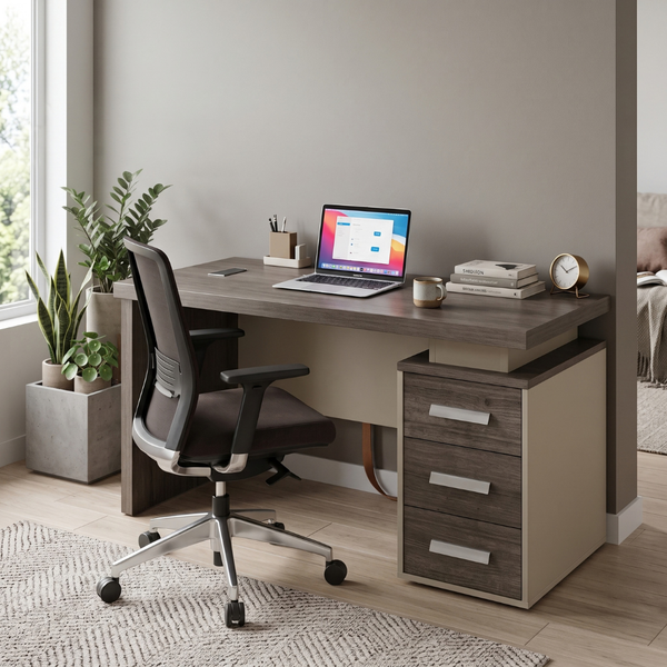 Kallisto Silkwood Executive Desk with Drawers