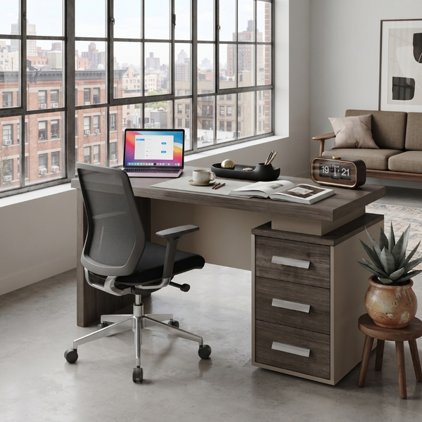 Kallisto Silkwood Executive Desk with Drawers