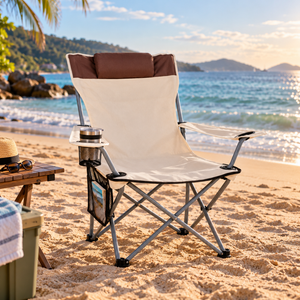 Foldable Reclining Camping Chair with Footrest
