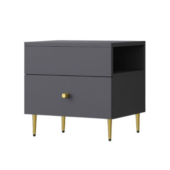Aurum Charcoal Grey Night Stand