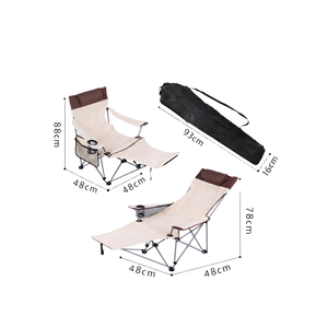 Foldable Reclining Camping Chair with Footrest