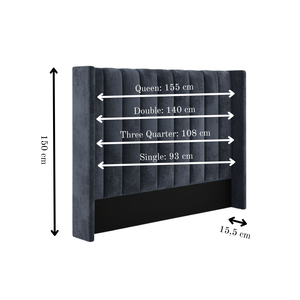 Lucera Velvet Winged Panel Headboard