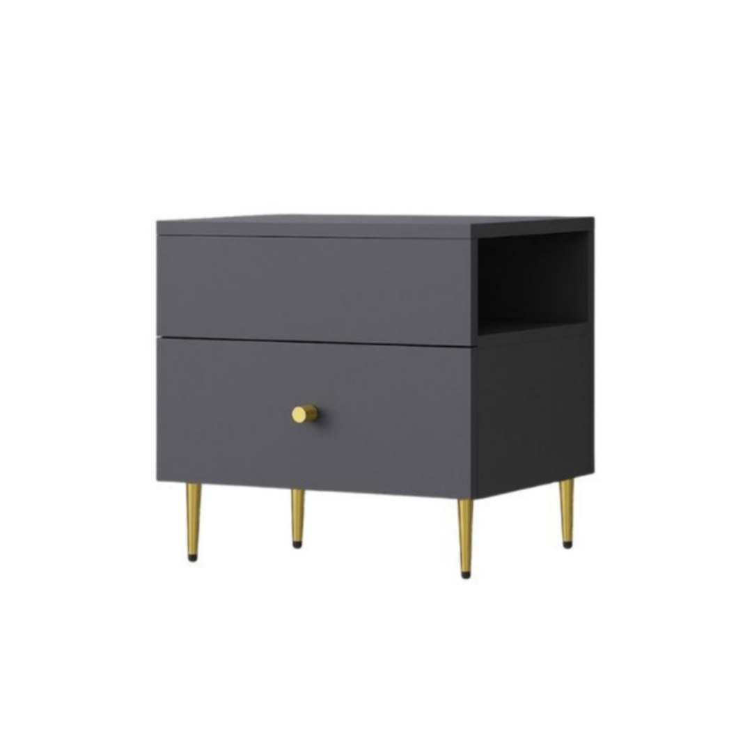 Aurum Charcoal Grey Night Stand