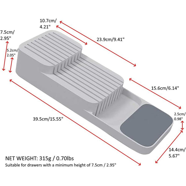 Tiered Knife & Utensil Drawer Organizer