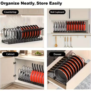 Expandable Pot and Pan Organizer