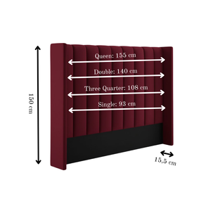 Lucera Velvet Winged Panel Headboard