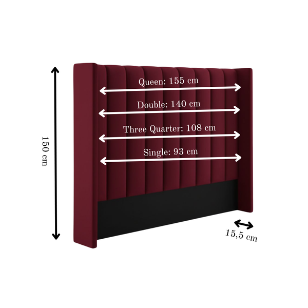 Lucera Velvet Winged Panel Headboard