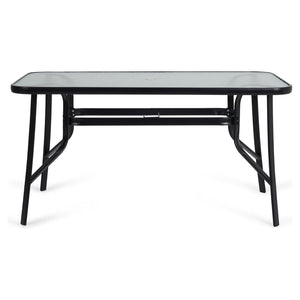 Glass-Top Patio Dining Set (6 Seater)