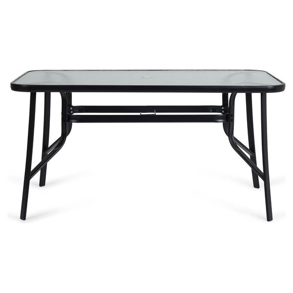 Glass-Top Patio Dining Set (6 Seater)