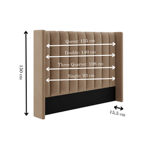 Lucera Velvet Winged Panel Headboard