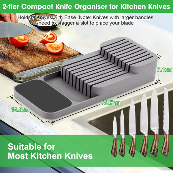 Tiered Knife & Utensil Drawer Organizer