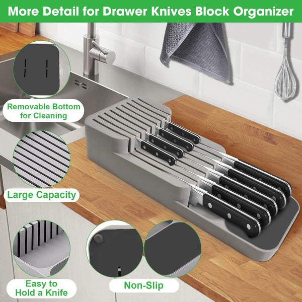 Tiered Knife & Utensil Drawer Organizer