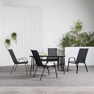 Glass-Top Patio Dining Set (6 Seater)