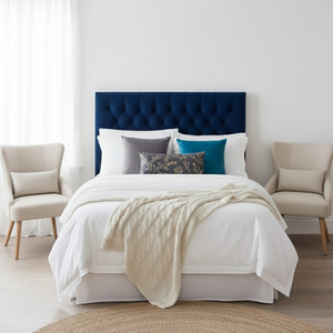 Praline Velvet Tufted Diamond Headboard